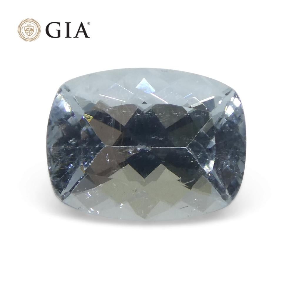 1.75 Carat Cushion Blue Paraiba Tourmaline GIA Certified Mozambique For Sale 13