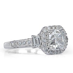 1.75ct Cushion Cut Diamond Engagement Ring