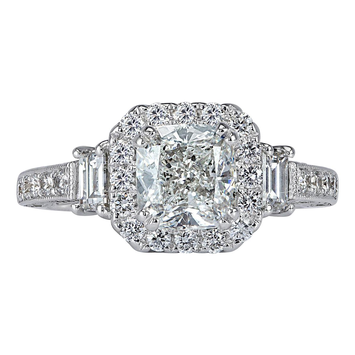 1.75ct Cushion Cut Diamond Engagement Ring
