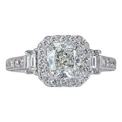 1.75ct Cushion Cut Diamond Engagement Ring