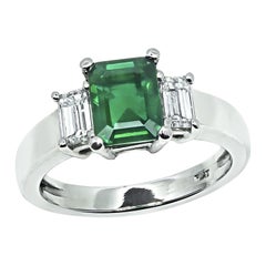 1.75ct Emerald 0.80ct Diamond Platinum Engagement Ring