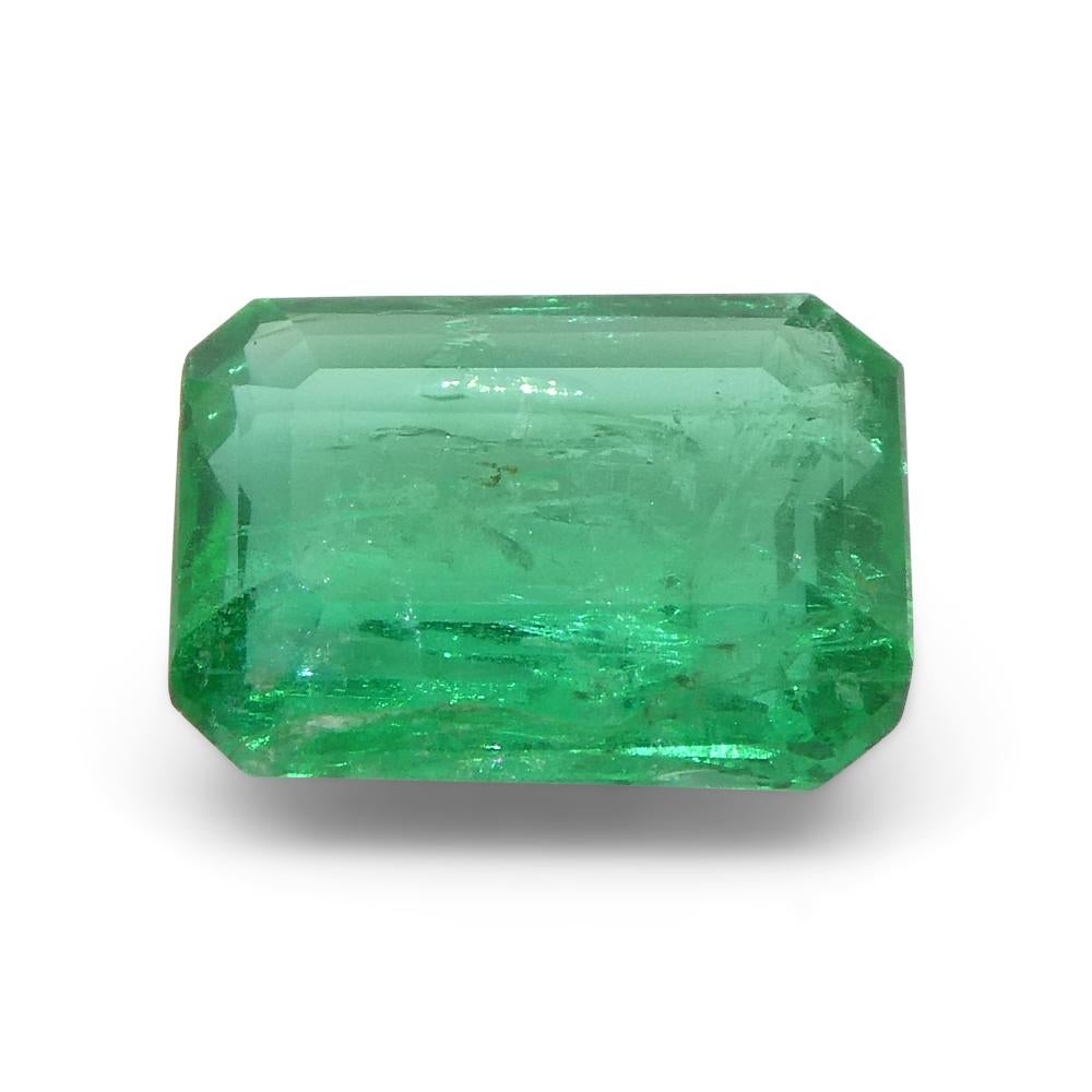 1.75 Karat Smaragd im Smaragdschliff Grüner Smaragd aus Zambia im Angebot 5