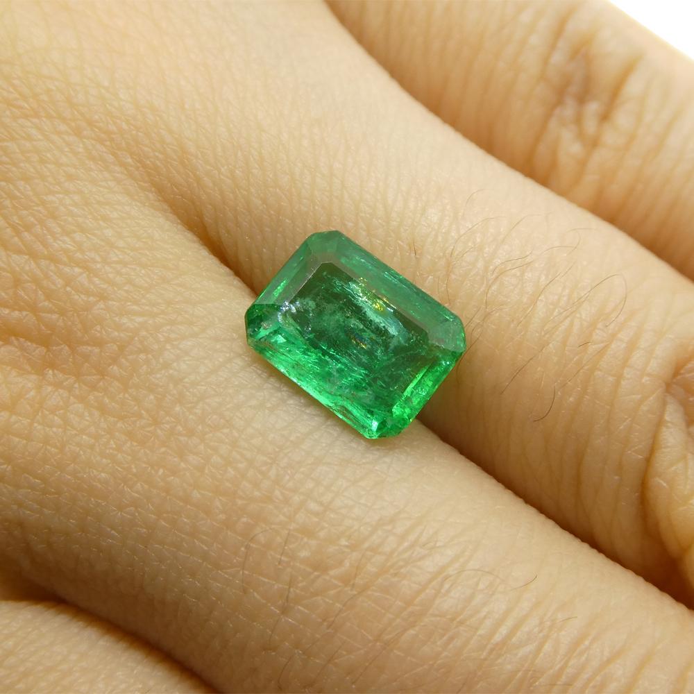 1.75ct Emerald Cut Green Emerald from Zambia For Sale 6