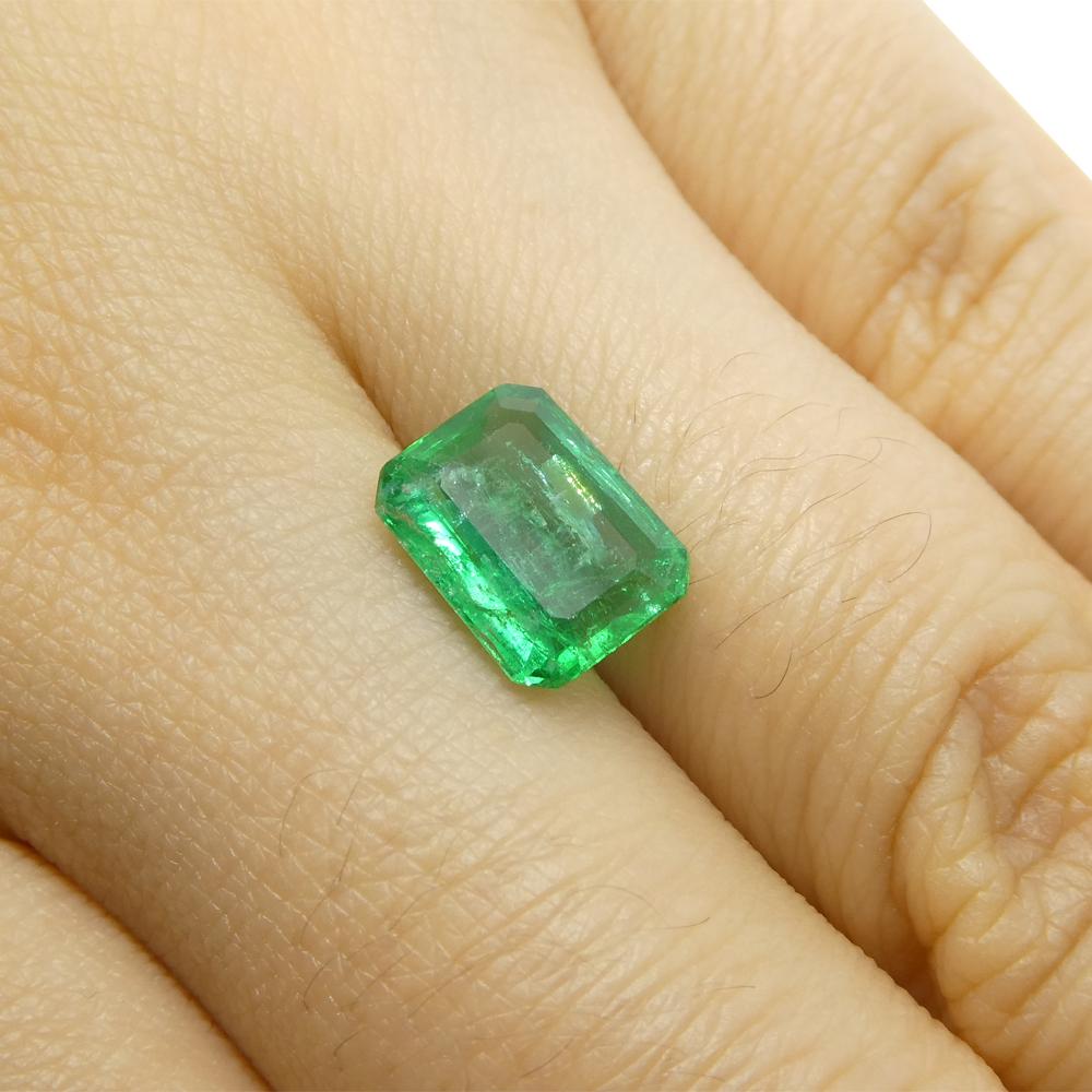 1.75ct Emerald Cut Green Emerald from Zambia For Sale 7