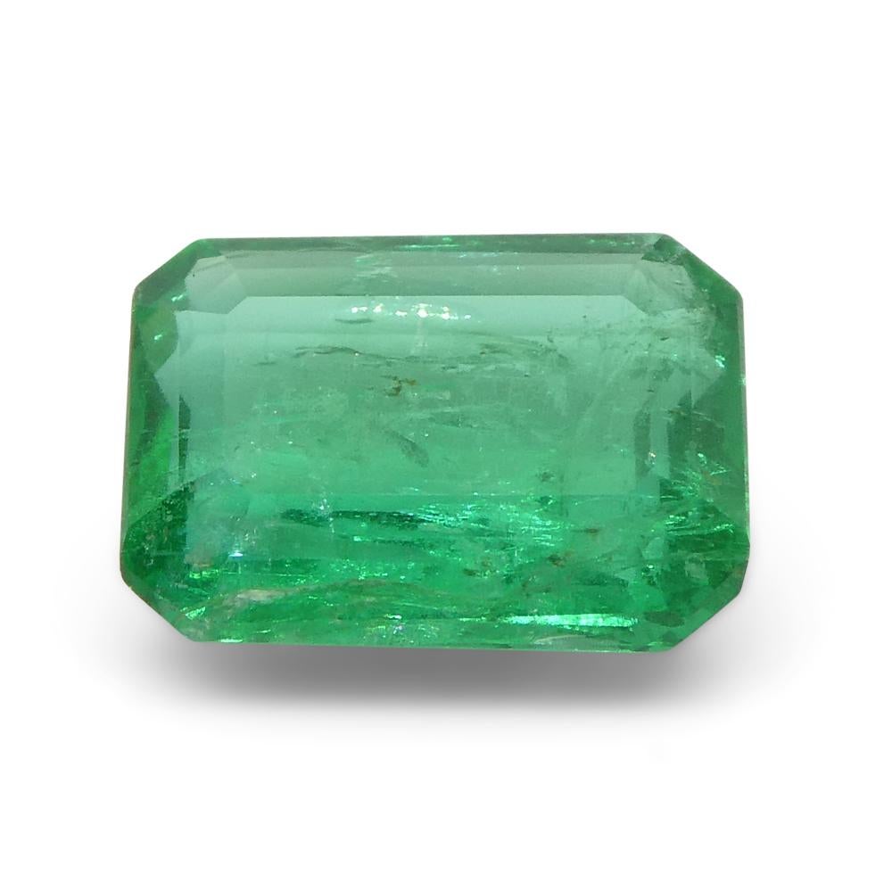 1.75ct Emerald Cut Green Emerald from Zambia For Sale 8