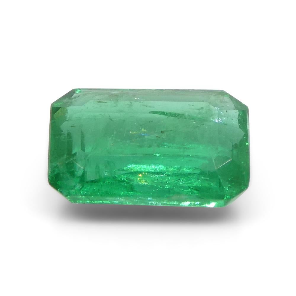 1.75ct Emerald Cut Green Emerald from Zambia For Sale 2