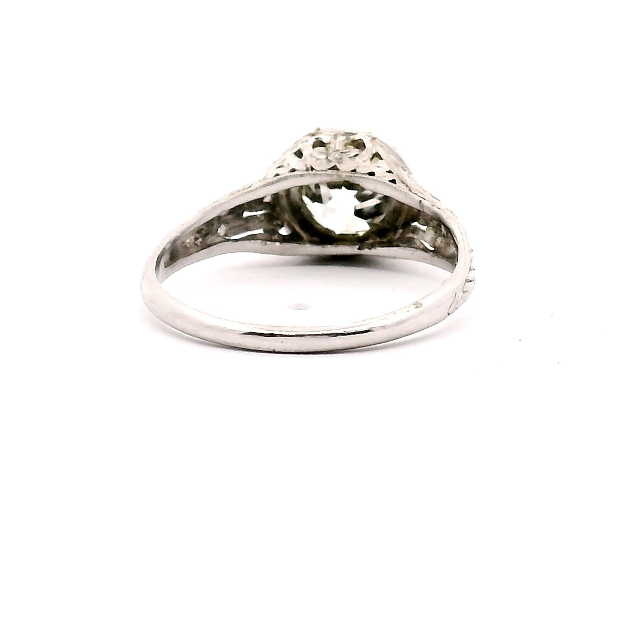 Women's 1.75ct. Lady's Diamond Filigree Engagement Ring For Sale