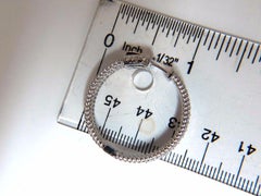 1.75ct natural diamond hoop earrings 14kt g/vs Barley Rope Twist 3D & Button*