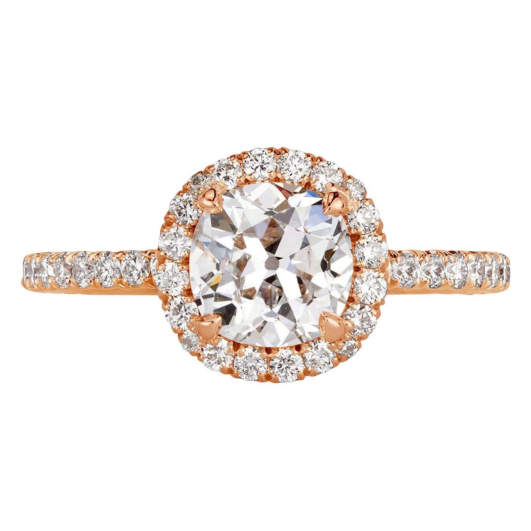 1.75ct Old Mine Cut Diamond Engagement Ring