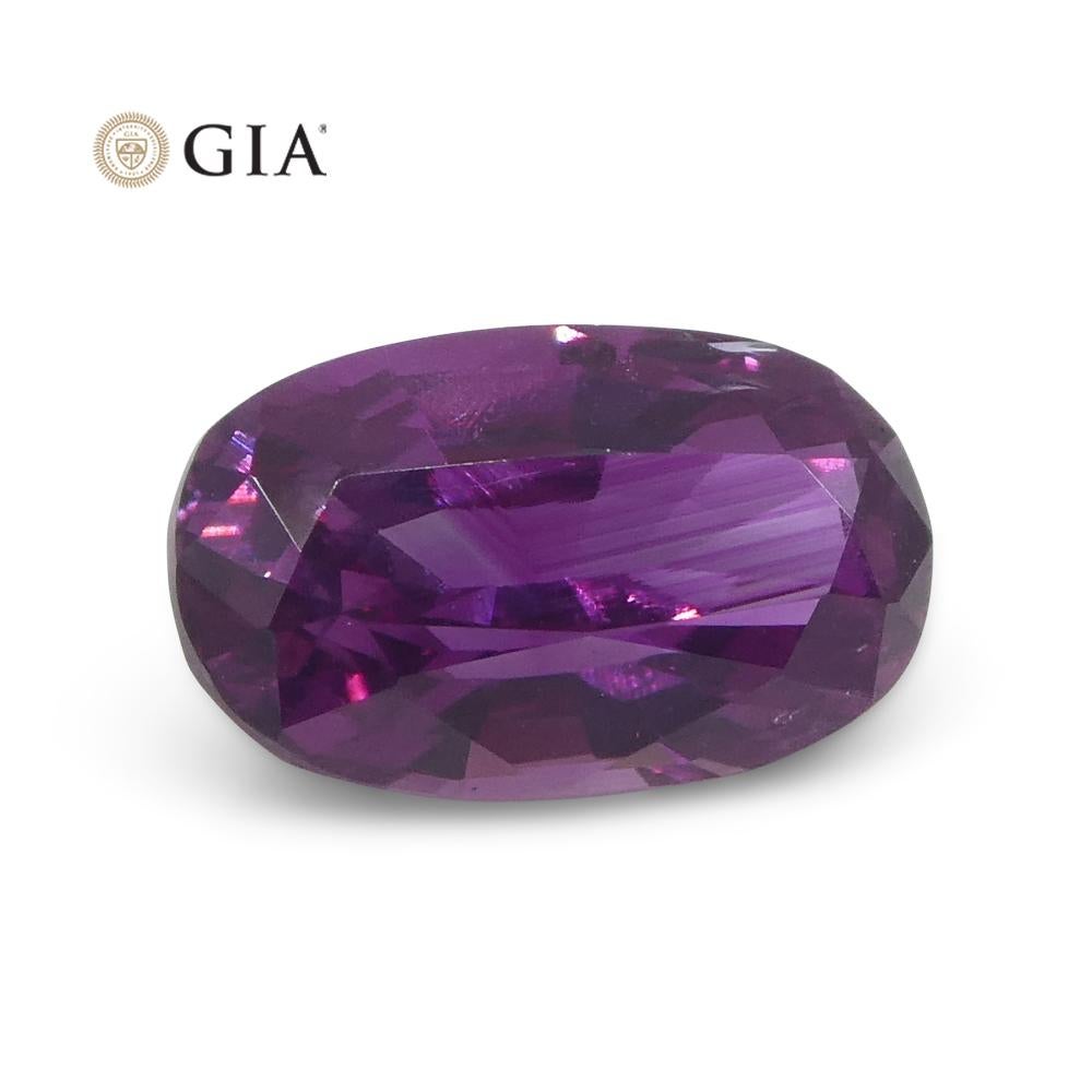 1.75ct Oval Pink-Purple Sapphire GIA Certified Pakistan / Kashmir For Sale 6
