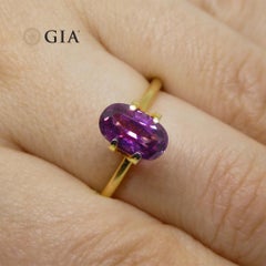1.75 Carat Oval Pink-Purple Sapphire GIA Certified Pakistan / Kashmir