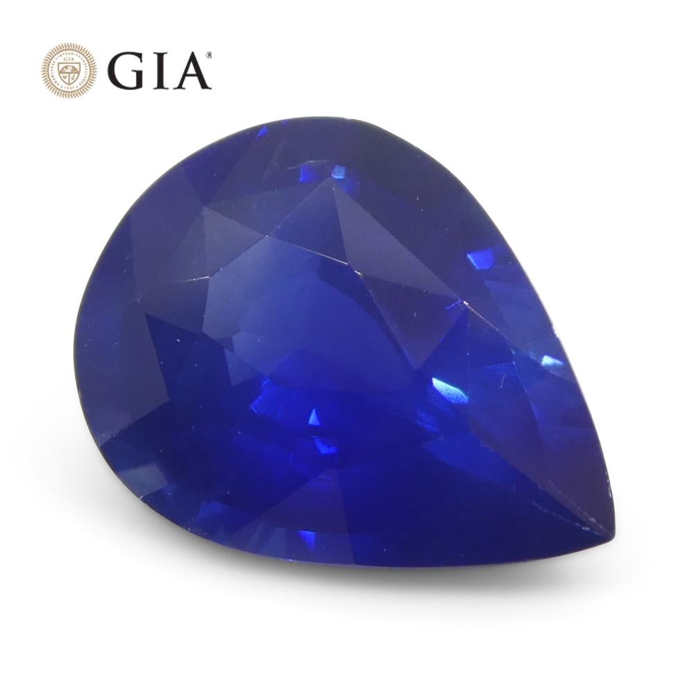 1.75ct Pear Blue Sapphire GIA Certified Sri Lanka   For Sale 6