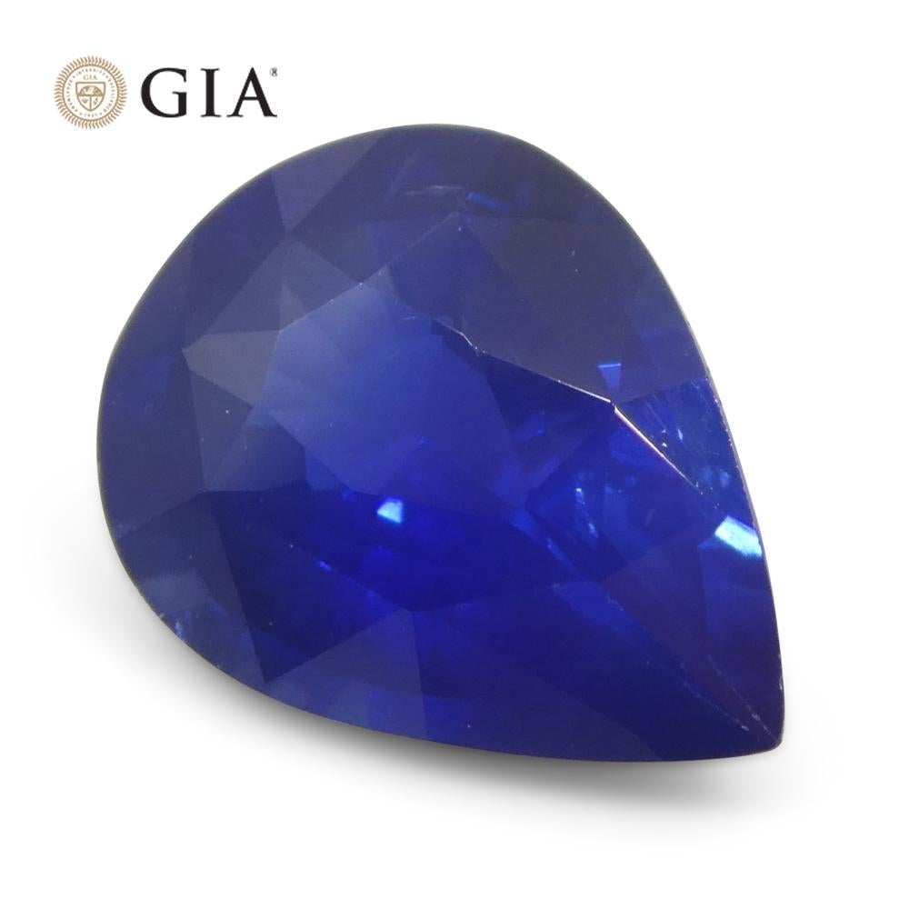 1.75ct Pear Blue Sapphire GIA Certified Sri Lanka   For Sale 7