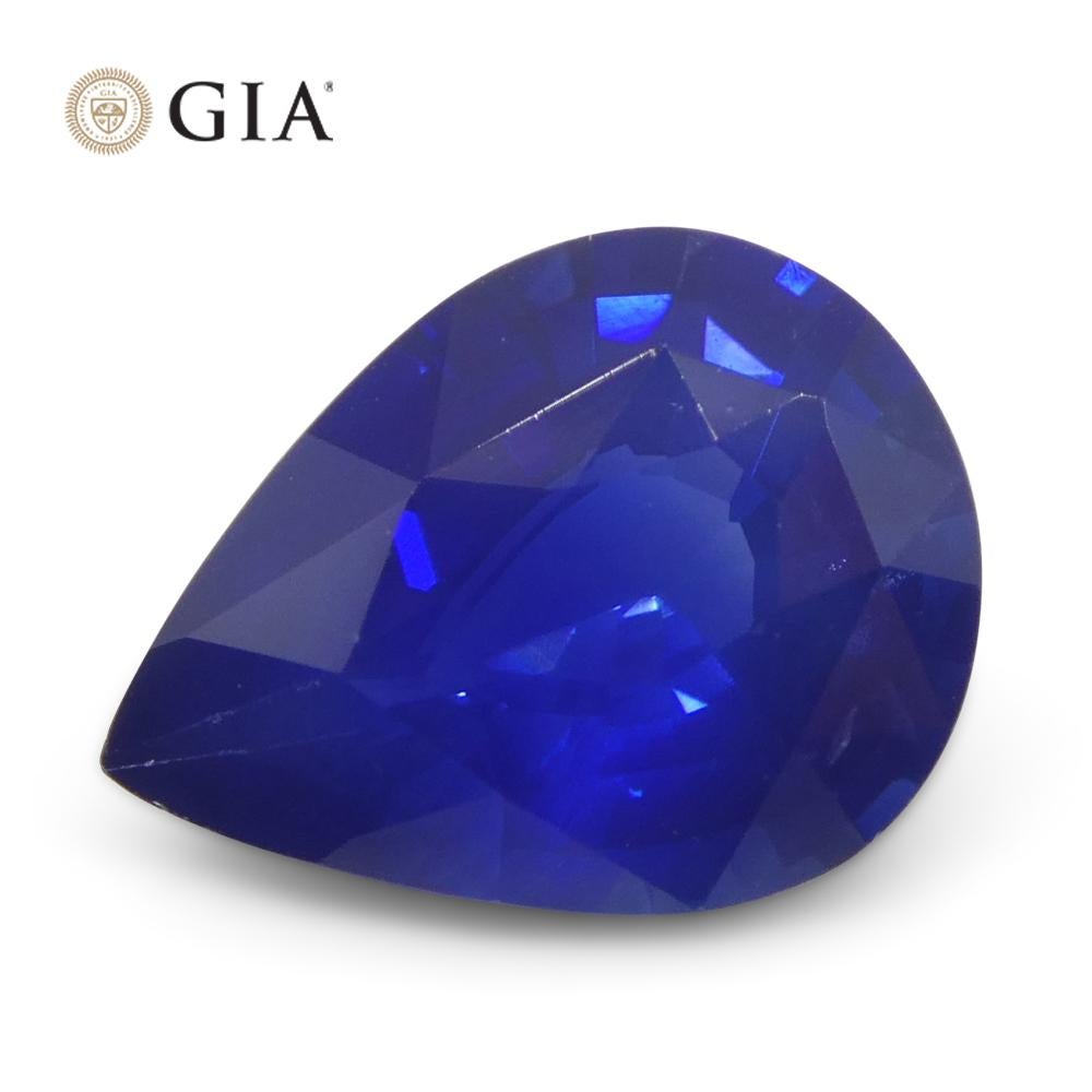 1.75ct Pear Blue Sapphire GIA Certified Sri Lanka   For Sale 8
