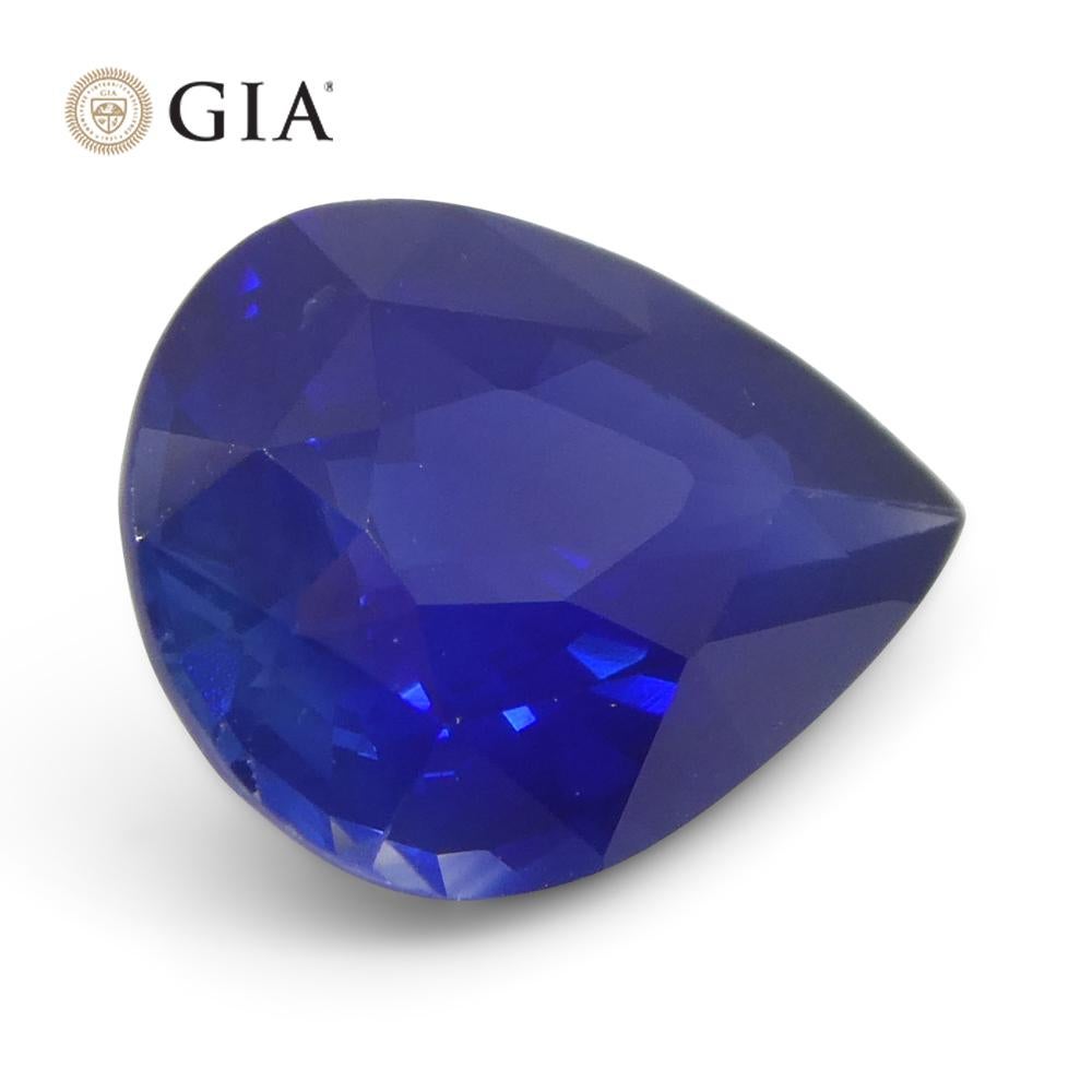 1.75ct Pear Blue Sapphire GIA Certified Sri Lanka   For Sale 9