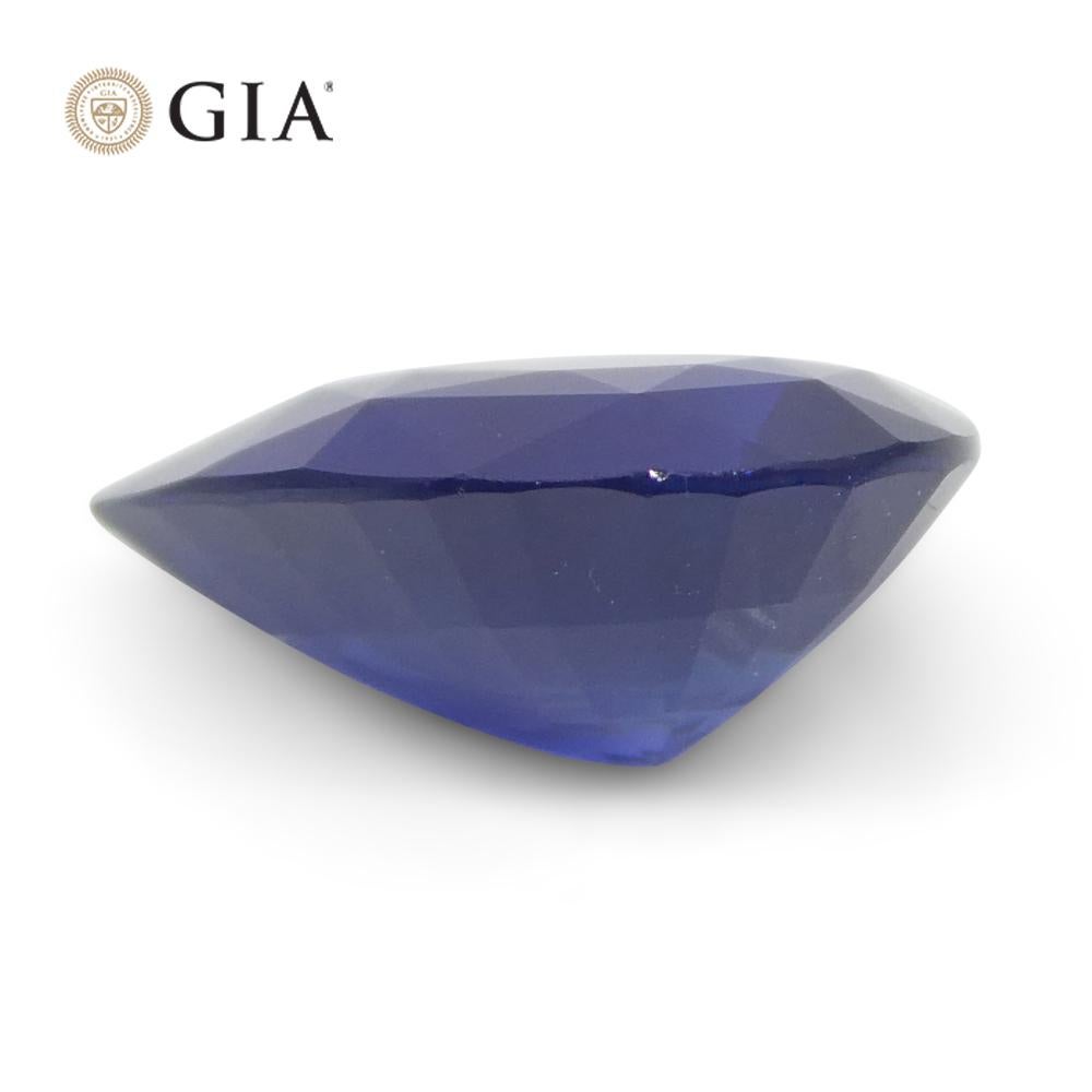 Women's or Men's 1.75ct Pear Blue Sapphire GIA Certified Sri Lanka   For Sale