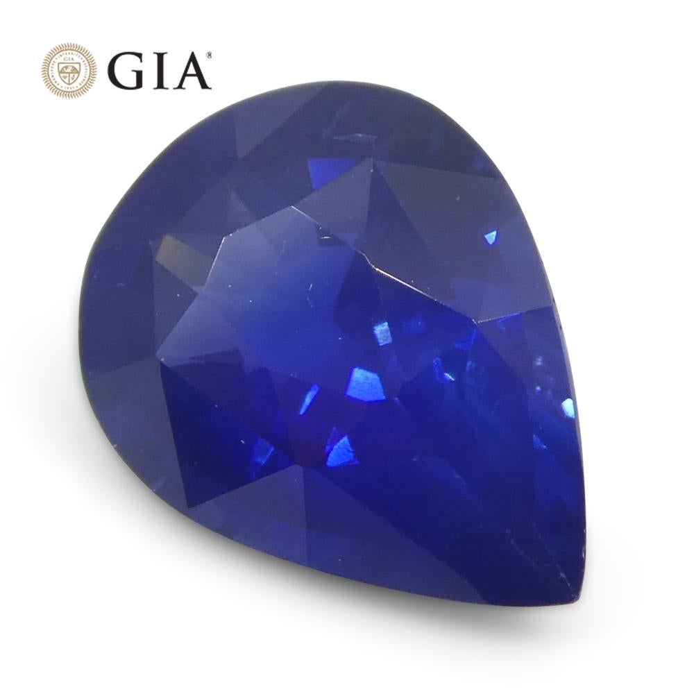 1.75ct Pear Blue Sapphire GIA Certified Sri Lanka   For Sale 1