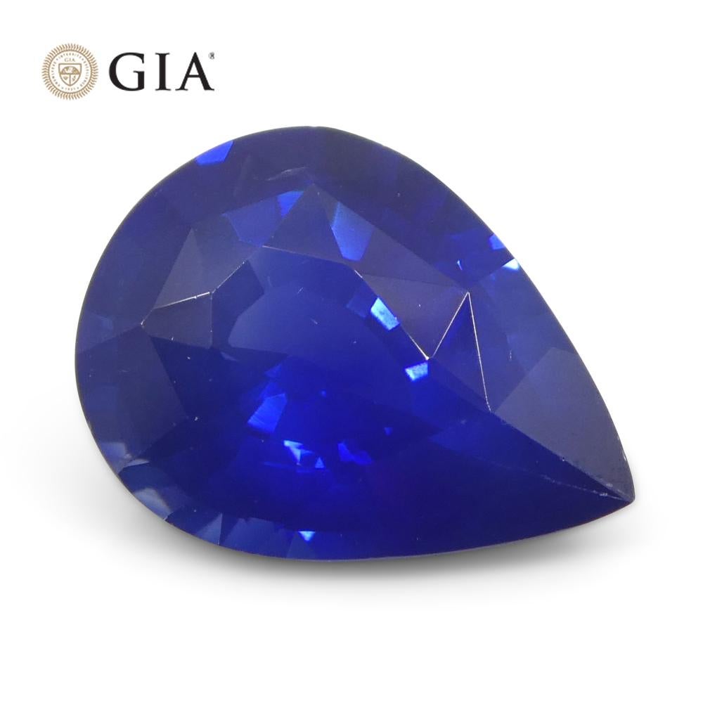 1.75ct Pear Blue Sapphire GIA Certified Sri Lanka   For Sale 3
