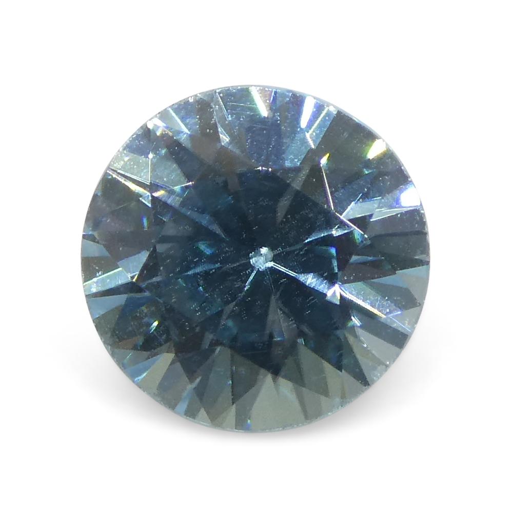 1.75ct Natural Earth Mined Round Master Brilliant Cut Blue Zircon from Cambodia For Sale 5