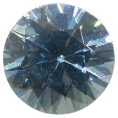 1.75ct Round Diamond Cut Blue Zircon from Cambodia