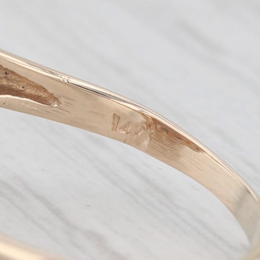 Anello bypass con zaffiro blu e diamanti a grappolo da 1,75 ctw in oro giallo 14k, misura 10 2
