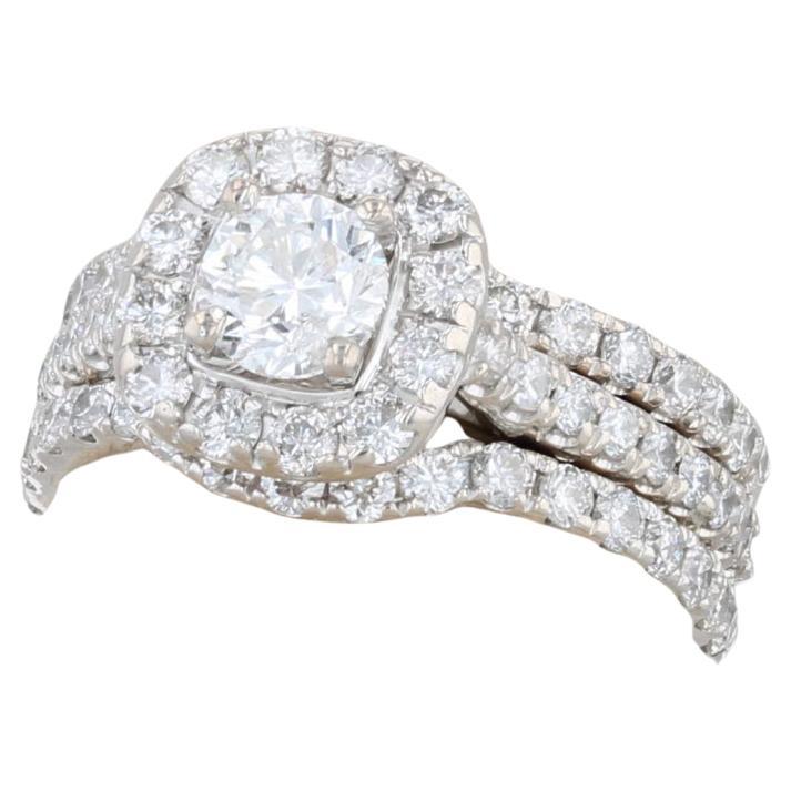 1,75 ctw Diamante Contorneado Alianzas Anillo de compromiso Oro de 14k Neil Lane en venta