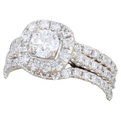 1.75ctw Contoured Diamond Wedding Bands Engagement Ring 14k Gold Neil Lane