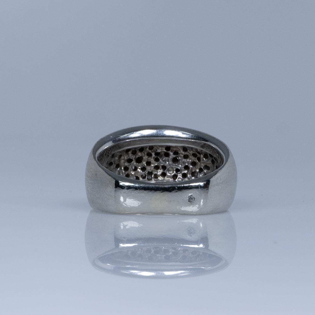 Round Cut 1.75ctw Diamond Pave Band 14K White Gold