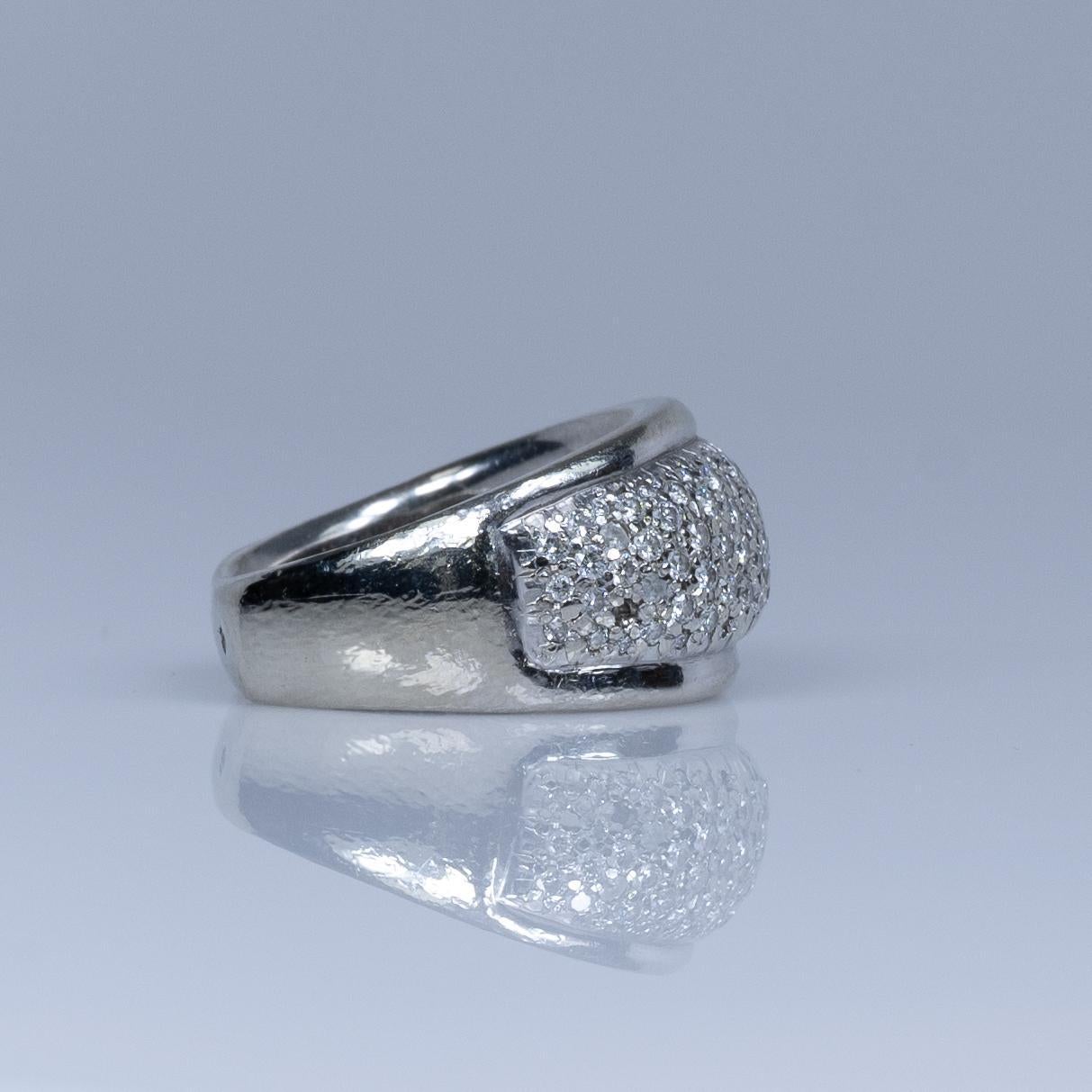 1.75ctw Diamond Pave Band 14K White Gold In Good Condition In Addison, TX