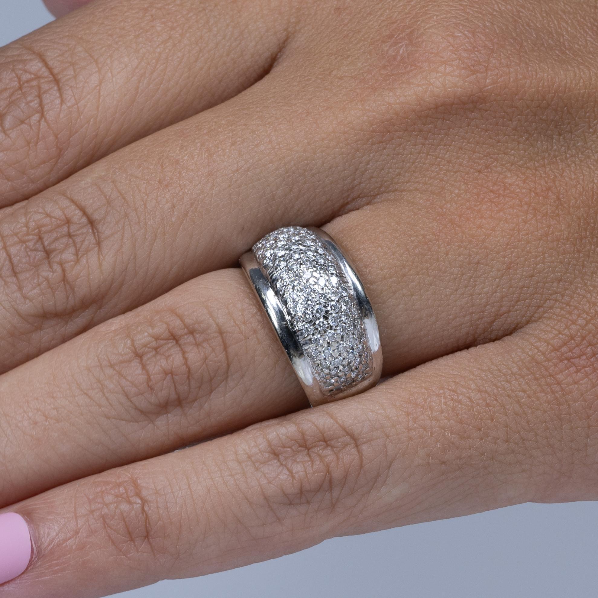 1.75ctw Diamond Pave Band 14K White Gold 1