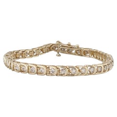1.75ctw Diamond Tennis Bracelet 14k Yellow Gold 7" 4.7mm