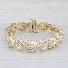 Bracciale tennis con diamanti da 1,75 ct. in oro giallo 14k 6,5" 8,7 mm