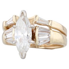 1.75ctw Marquise Diamond Engagement Ring Wedding Band Bridal Set 14k Gold S 5.25