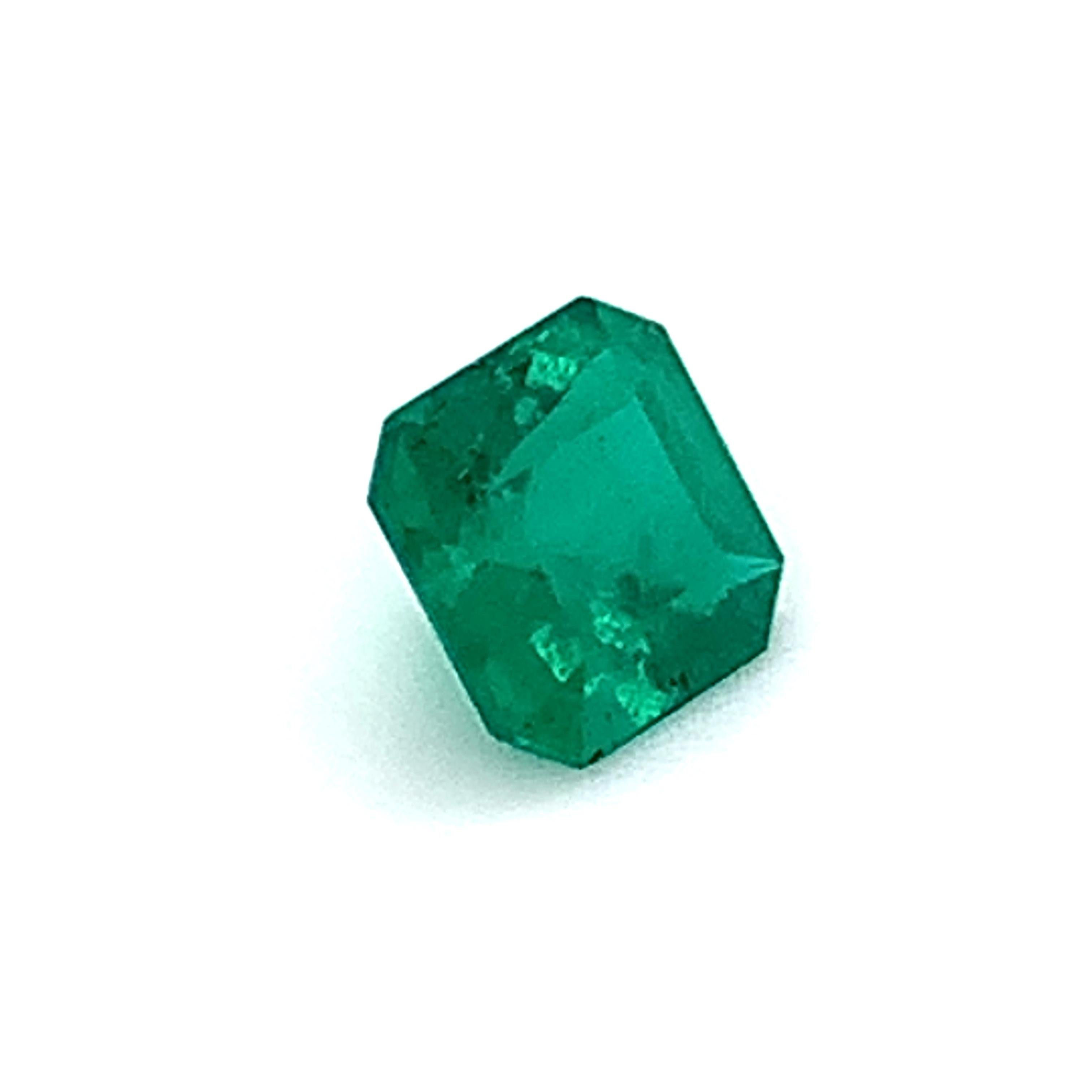 Emerald Cut 1.76 Carat Brazilian Emerald, Unset Loose Gemstone, GIA Certified  For Sale