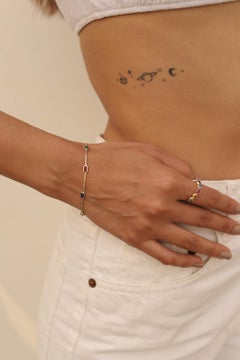 Pulsera de cadena ERS de 1,76 quilates en oro amarillo de 18 quilates