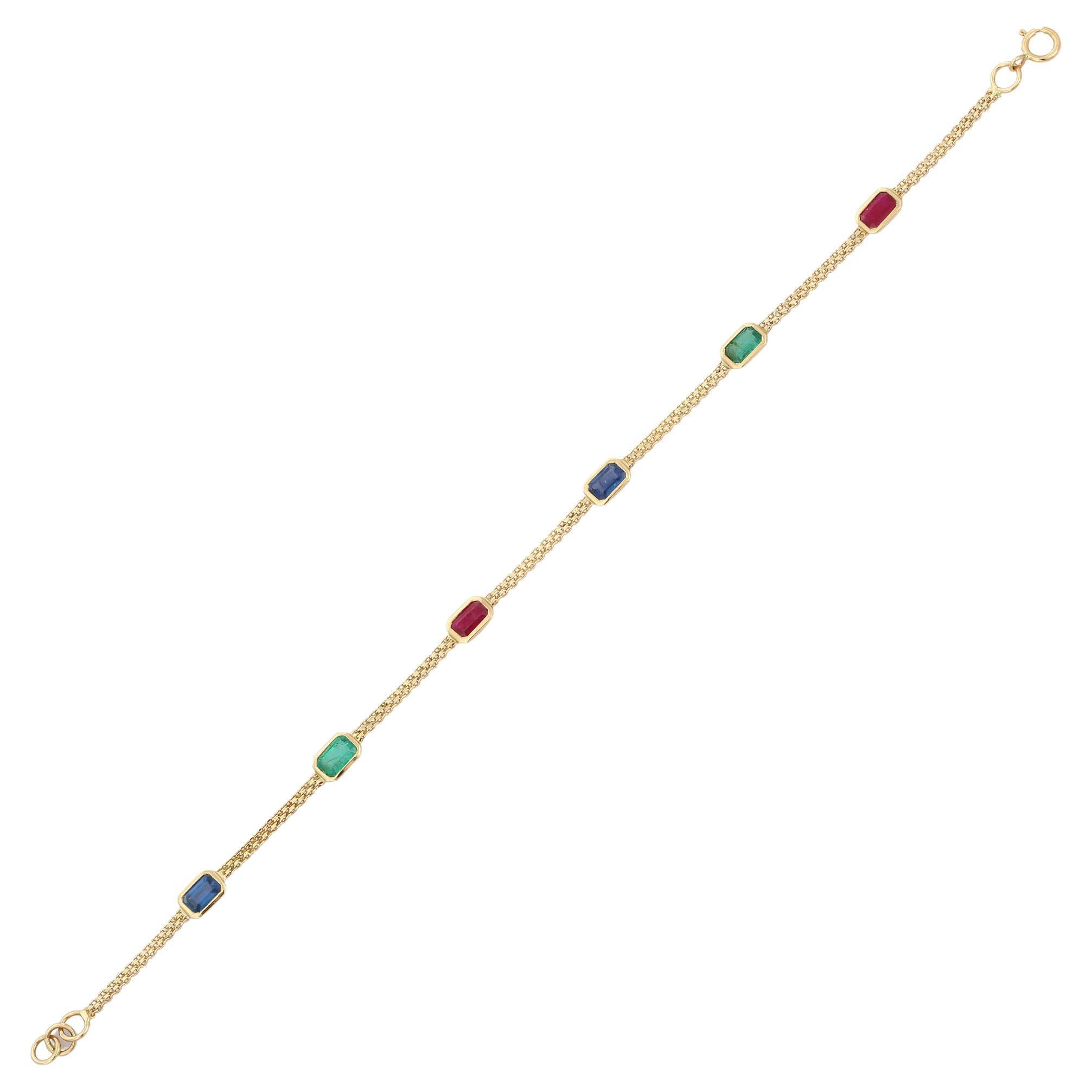 Moderno Bracciale a catena ERS da 1,76 carati in oro giallo 18 carati