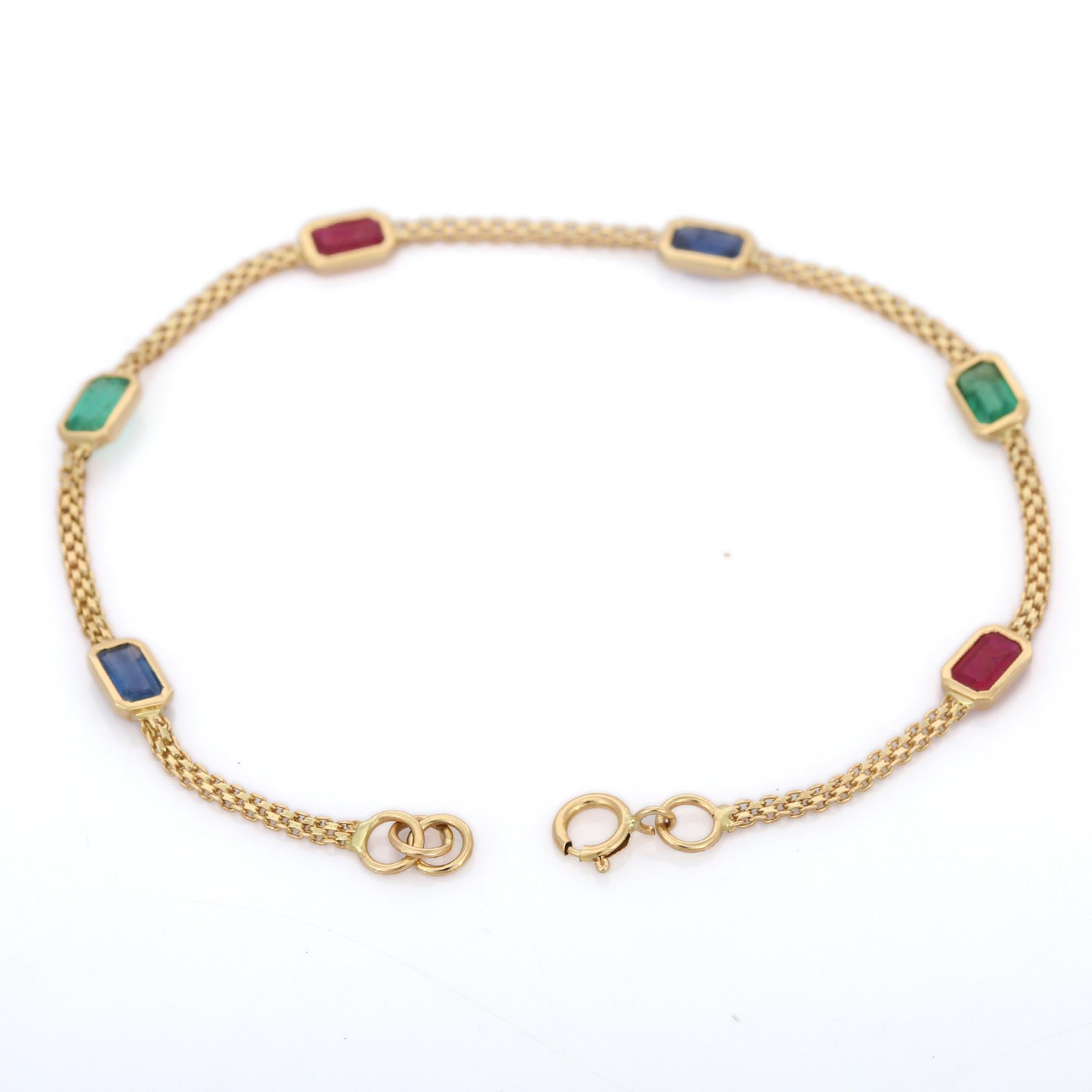 Bracciale a catena ERS da 1,76 carati in oro giallo 18 carati In condizioni Nuovo a New York, NY