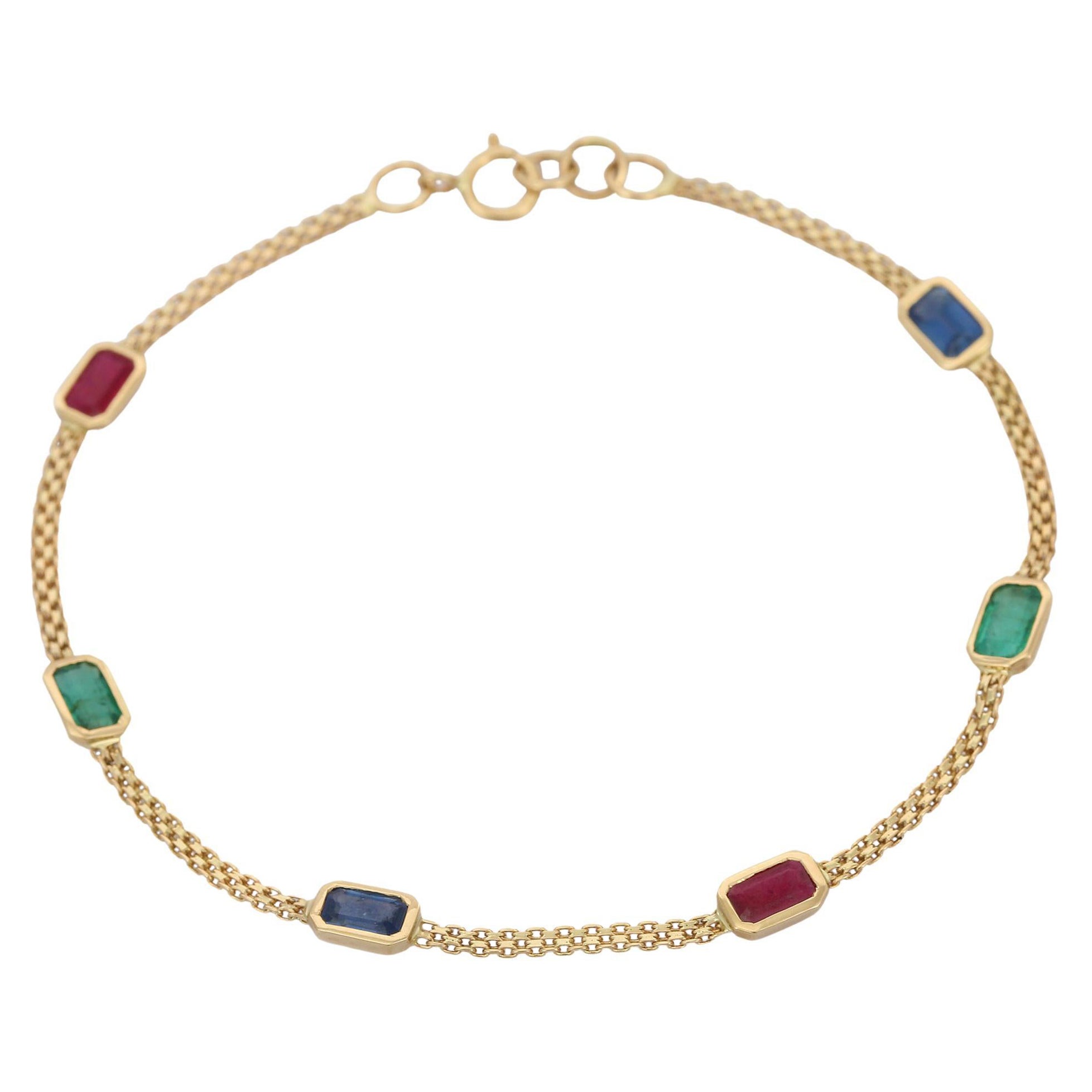 1.76 Karat ERS Kettenarmband aus 18 Karat Gelbgold