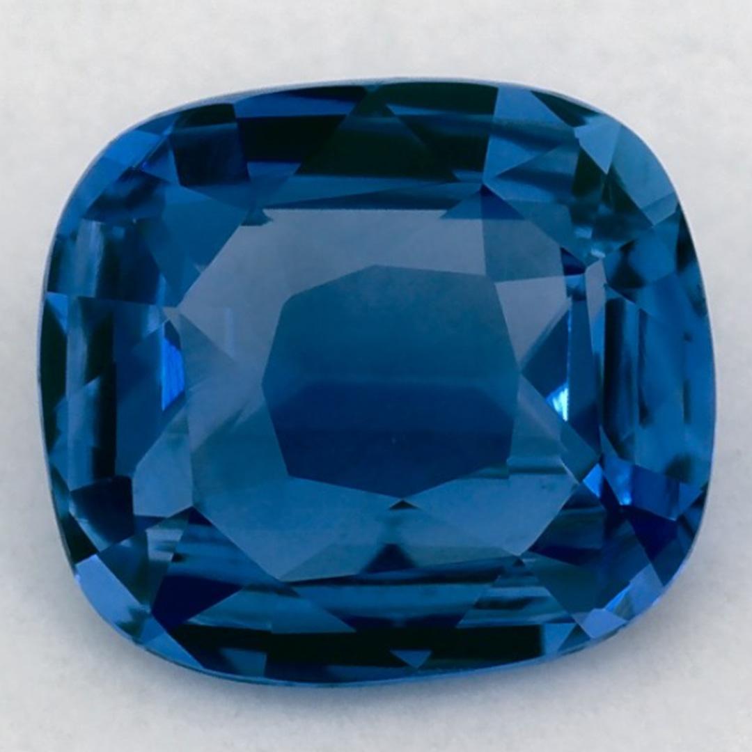 1.76 carati di zaffiro blu a cuscino, gemma sfusa