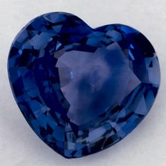 1.76 Ct Blue Sapphire Heart Loose Gemstone