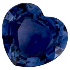 1.76 Ct Blue Sapphire Heart Loose Gemstone