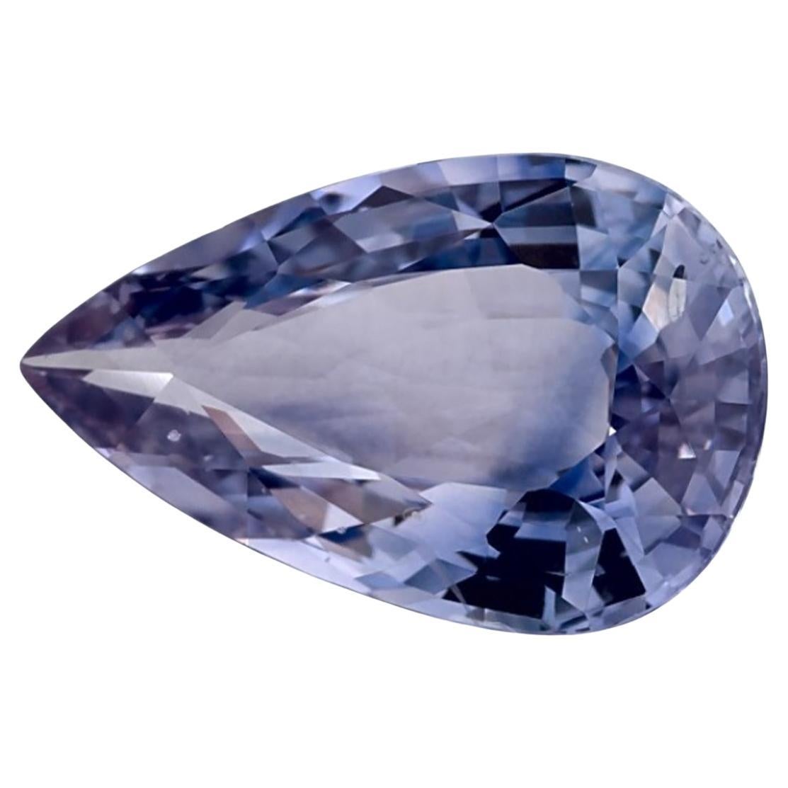 1.76 Ct Blue Sapphire Pear Loose Gemstone For Sale