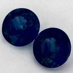 1.76 Karat Blauer runder Saphir, loser Edelstein