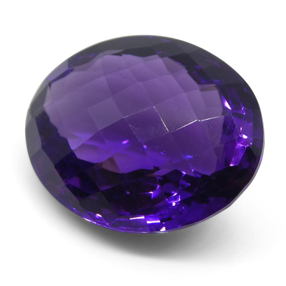 17.6 ct Oval Checkerboard Amethyst For Sale 1