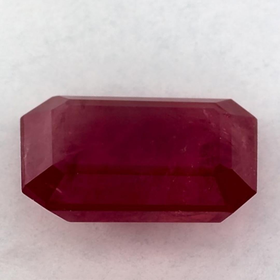 1.76 Ct Ruby Octagon Cut Loose Gemstone (pierre précieuse en vrac) Neuf - En vente à Fort Lee, NJ