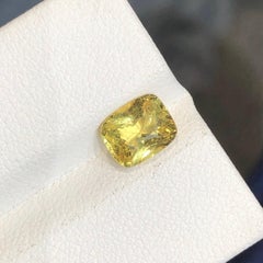 1.76 Ct Yellow Natural Sapphire Cushion Cut Loose Gemstone for Ring or Jewelry