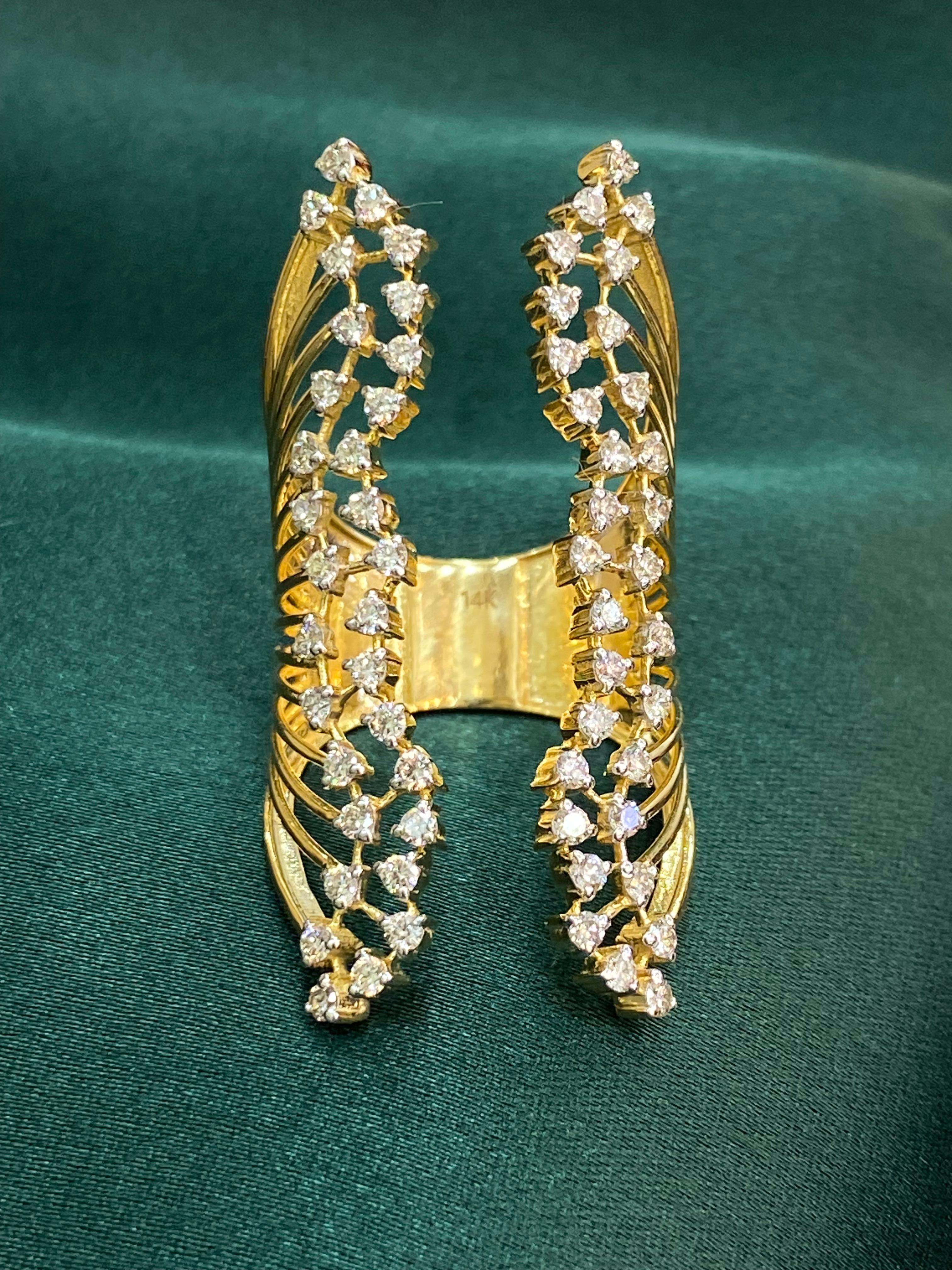 1.76 Quilates F/VS1 Diamantes Naturales Brillantes Redondos Aniversario Oro Amarillo 14K Corte redondo en venta