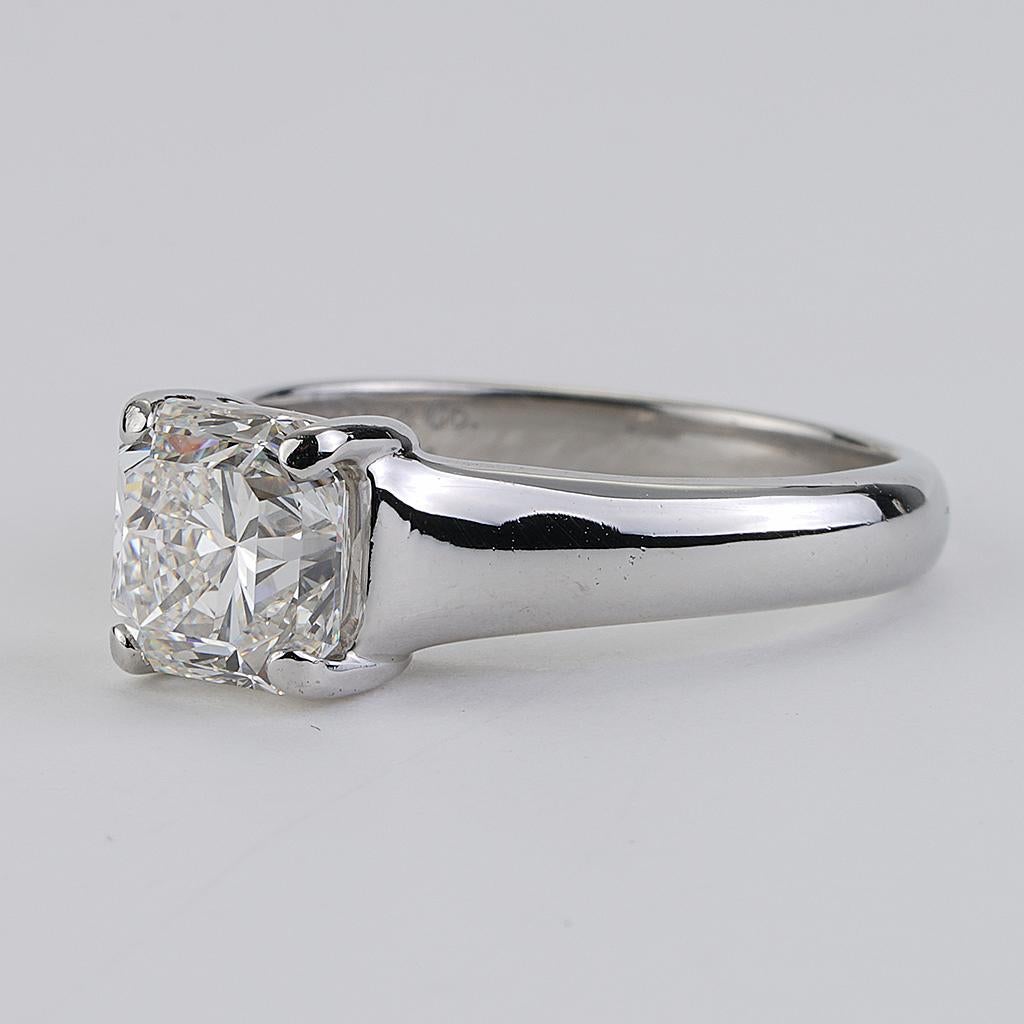 Contemporain Tiffany & Co., bague en platine Lucida avec diamants de 1,76 carat en vente