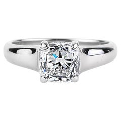 1.76 Cttw Tiffany & Co Lucida Platinum Diamond Engagament Ring