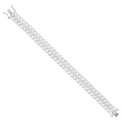 17.60 Carat SI/H Pear Oval Brilliant Cut Diamond Bracelet 14 Karat White Gold